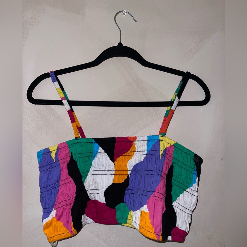 Multi-colored Straped Scrunch Bandeau